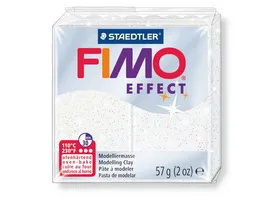 STAEDTLER FIMO 8020 052 effect Ofenhaertende Modelliermasse glitter weiss