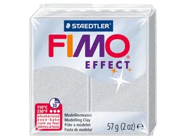 STAEDTLER FIMO 8020 81 effect Ofenhaertende Modelliermasse Metallic silber