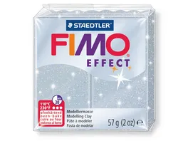 STAEDTLER FIMO 8020 812 effect Ofenhaertende Modelliermasse glitter silber
