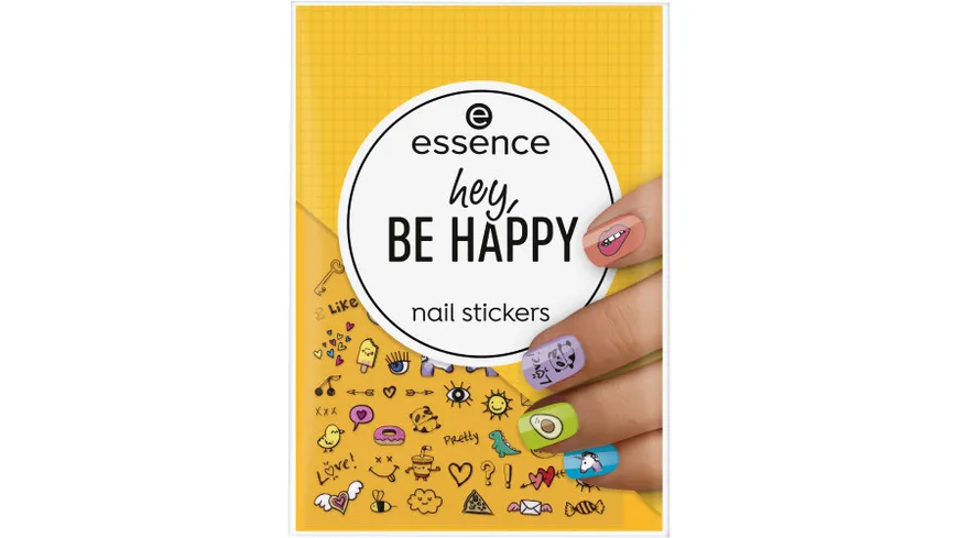 essence hey, BE HAPPY nail stickers