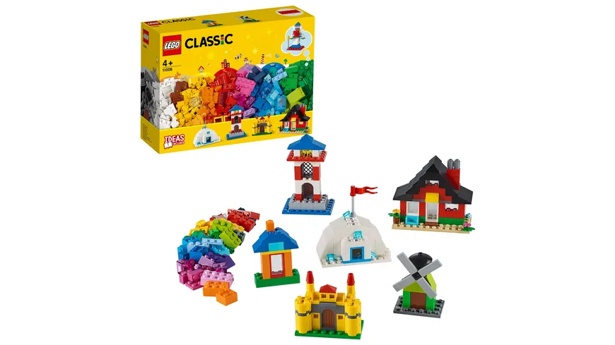 LEGO Classic 11008 Bausteine – Bunte Häuser für Kinder ab 4 Jahren