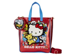 Loungefly Sanrio Hello Kitty 50th Anniversary Metallic Tote Bag with Coin Bag