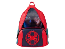 Loungefly Spider Verse Miles Morales Hoodie Cosplay Lenticular Mini Backpack