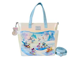 Loungefly Mickey Friends Winter Wonderland Convertible Backpack Tote Bag