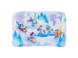 Loungefly Mickey Friends Winter Wonderland Zip Around Wallet