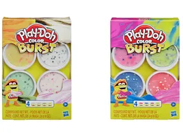 Hasbro Play Doh Color Burst Pastellfarben mit 4 Dosen a 56 g 1 Stueck sortiert