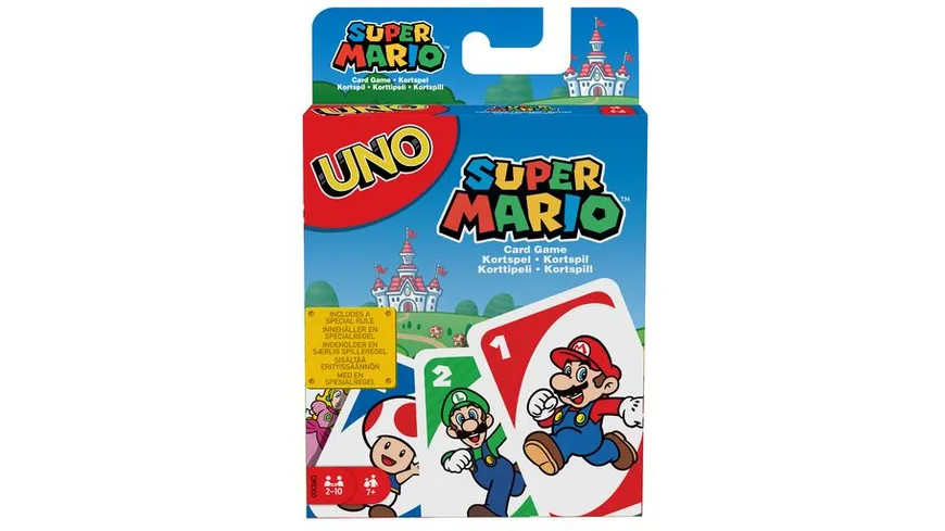 Mattel Games UNO Super Mario, Kartenspiel, Gesellschaftsspiel, Familienspiel