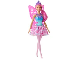 Barbie Dreamtopia Fee pinke Haare Puppe mit Fluegeln Anziehpuppe Modepuppe