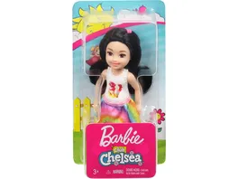 Barbie Chelsea Puppe blond in Regenbogenkleid Spielzeug fuer Kinder ab 3 Jahren