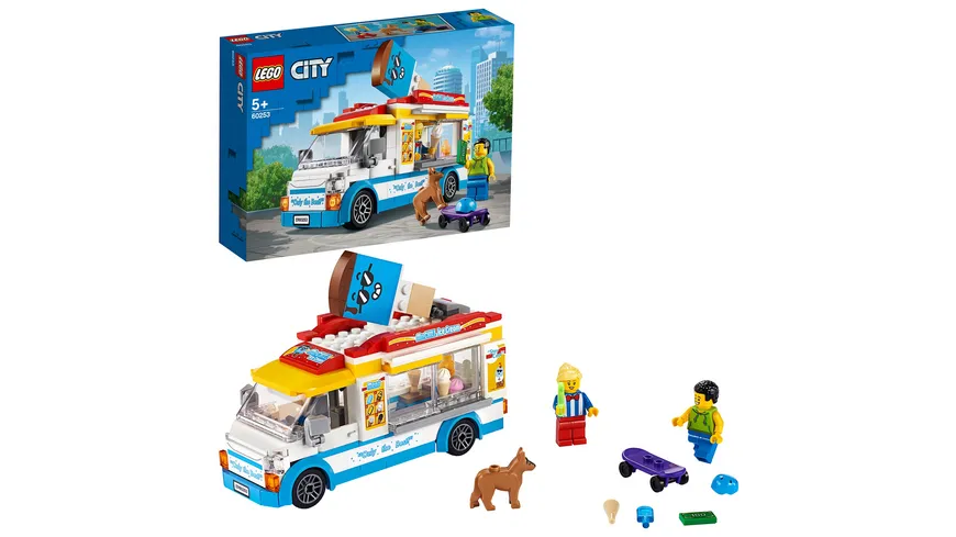 LEGO City Great Vehicles 60253 Eiswagen, kreatives Spielzeug ab 5 Jahren