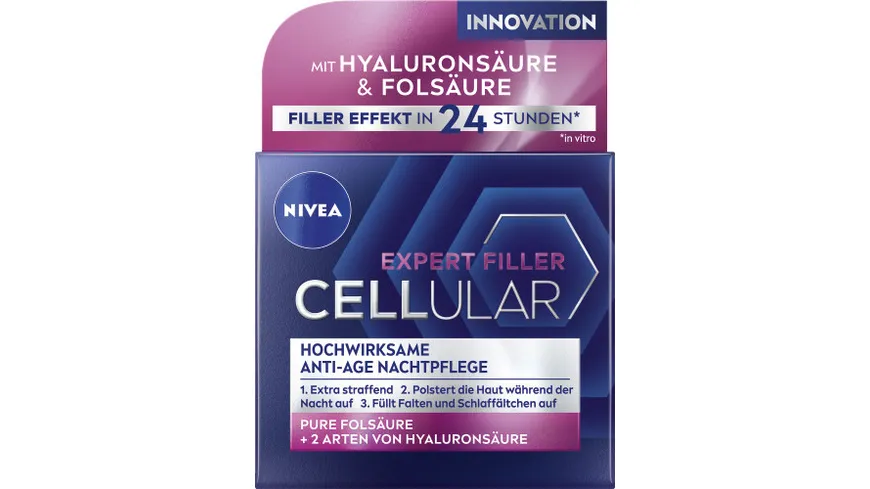 NIVEA Hyaluron Cellular Filler Hochwirksame Anti-Age Nachtpflege 50ml