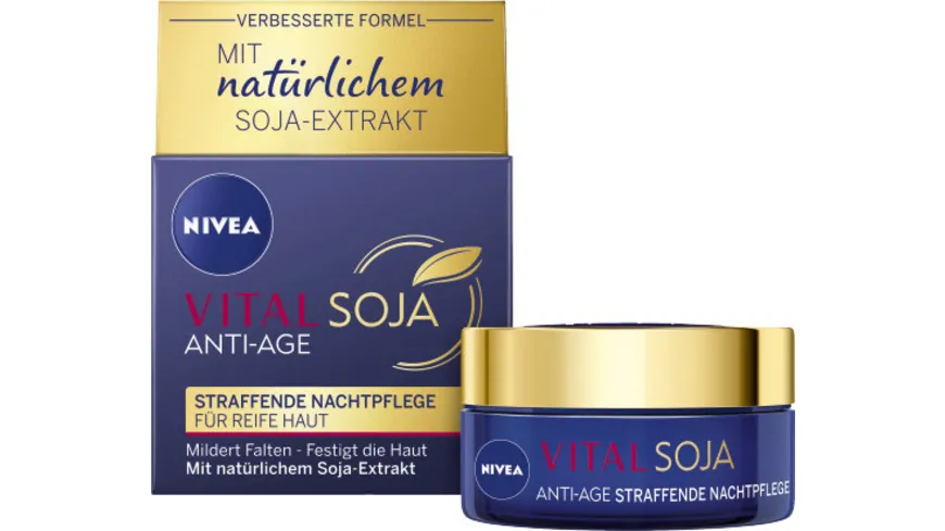 NIVEA VITAL Soja Anit-Age Straffende Nachtpflege für Reife Haut 50ml