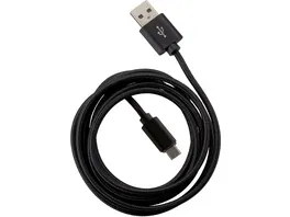 PETER JAeCKEL FASHION 1 5m USB Data Cable Black fuer Micro USB mit Sync und Ladefunktion