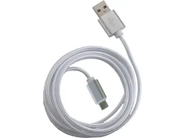 PETER JAeCKEL FASHION 1 5m USB Data Cable White fuer Micro USB mit Sync und Ladefunktion