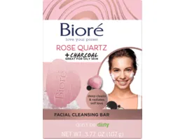 Biore Facial Cleansing Bar mit Rosenquarz Aktivkohle 107g