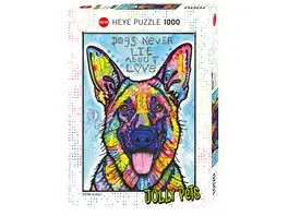 Heye Standardpuzzle 1000 Teile Jolly Pets Dogs Never Lie
