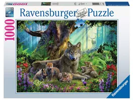 Ravensburger Puzzle Woelfe im Wald 1000 Teile