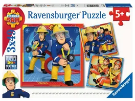 Ravensburger Puzzle Feuerwehrmann Sam Unser Held Sam 3 x 49 Teile