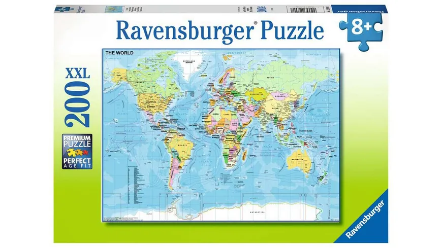 Ravensburger Puzzle - Die Welt, 200 XXL Teile