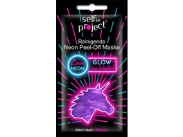 Selfie Project Glow in Violet Peel Off Maske Unicorn