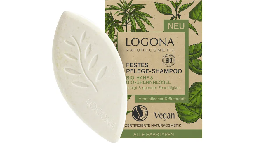 LOGONA Festes Pflege Shampoo Bio-Hanf & Bio-Brennnessel online bestellen |  MÜLLER