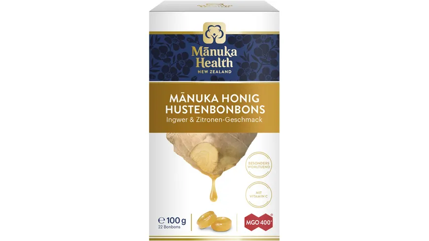 Manuka Honig Hustenbonbons MGO400+ Ingwer Zitrone