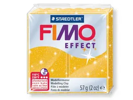 STAEDTLER FIMO 8020 112 effect Ofenhaertende Modelliermasse glitter gold