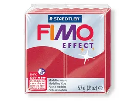 STAEDTLER FIMO 8020 28 effect Ofenhaertende Modelliermasse metallic rubinrot