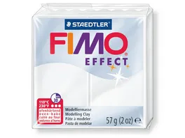 STAEDTLER FIMO 8020 014 effect Ofenhaertende Modelliermasse transparent weiss
