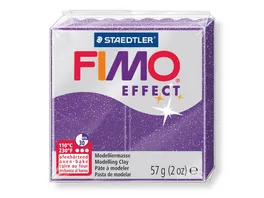 STAEDTLER FIMO 8020 602 effect Ofenhaertende Modelliermasse glitter lila