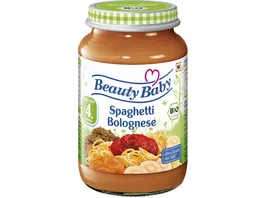 Beauty Baby Babyglaeschen Brei Spaghetti Bolognese nach dem 4 Monat