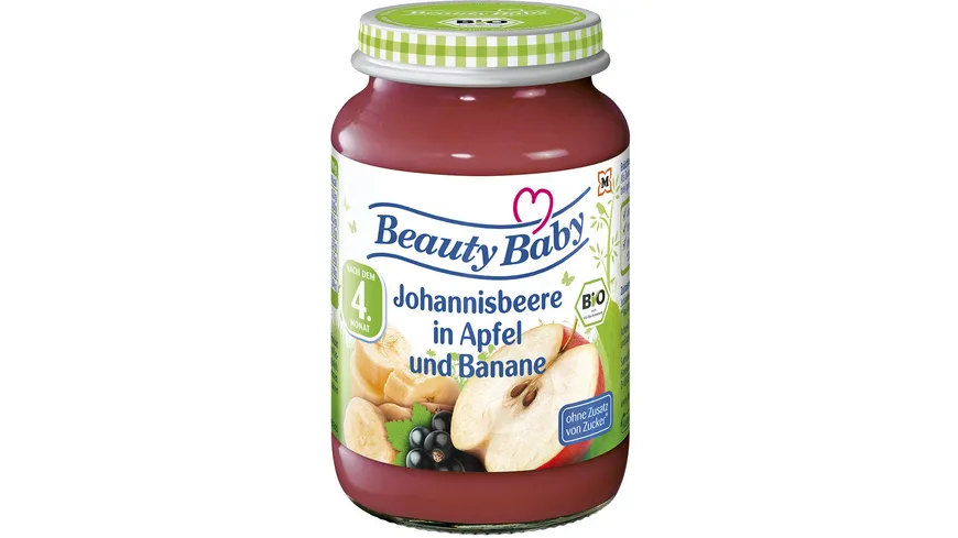Beauty Baby Babygläschen Fruchtbrei Johannisbeere in Apfel und Banane
