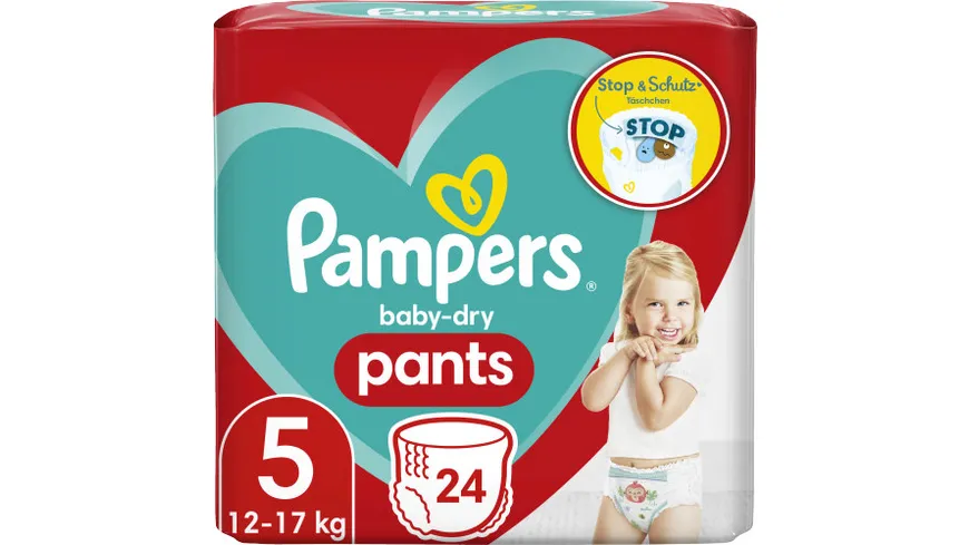 Pampers BABY DRY PANTS Windeln Gr.5 Junior 12-17kg Single Pack 24ST