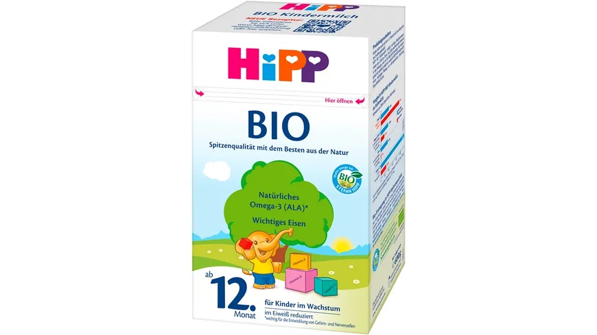 HiPP Milchnahrung Bio 600g: HiPP Kindermilch Bio, ab dem 12. Monat