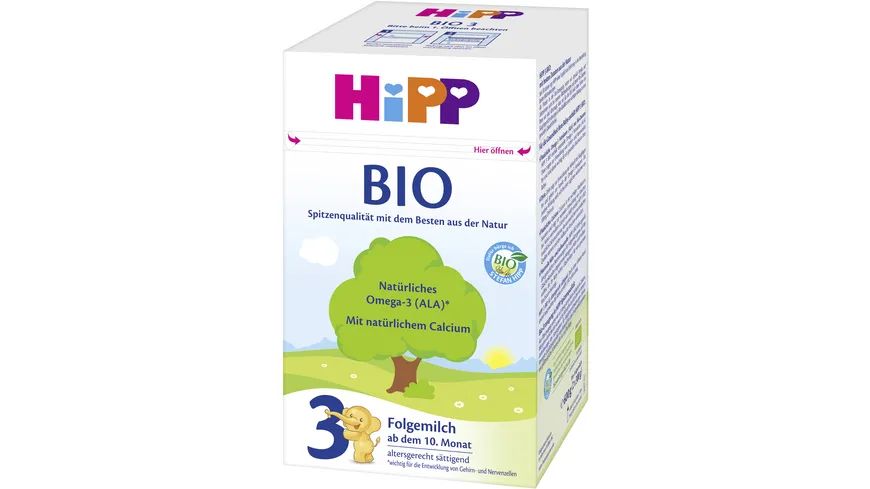 HiPP Milchnahrung Bio 600g (2 x 300 g): HiPP 3 Bio, ab dem 10. Monat