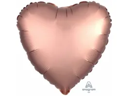 Amscan Folienballon Herz Copper Satin metallic S15 43cm