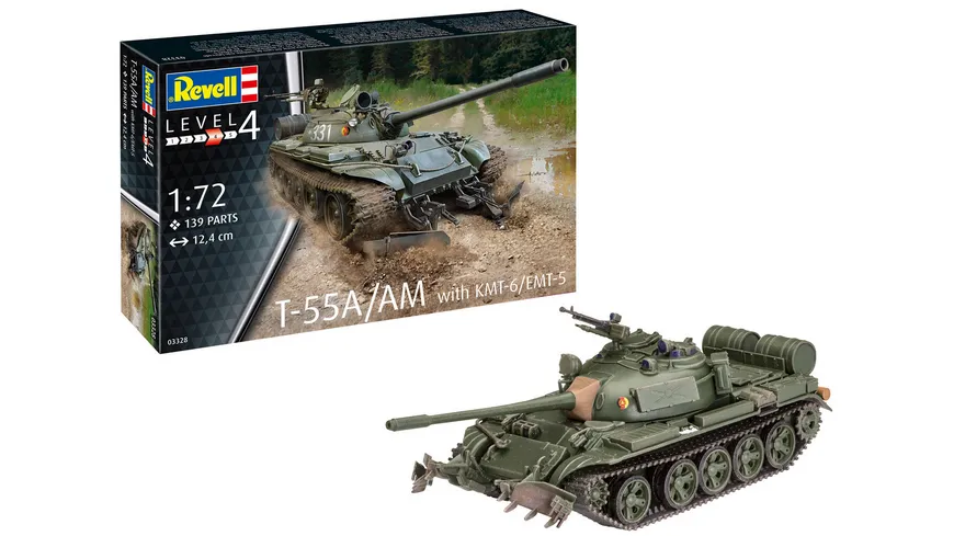 Revell 03328 - T-55A/AM with KMT-6/EMT-5