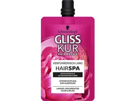 Gliss Kur Verfuehrerisch Lang HairSpa Haarkur fuer intensive Pflege Glaettung der Haare und Reparatur