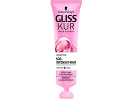 Gliss Kur Liquid Silk SOS Intensiv Kur wiederverschliessbare Haarkur Reisegroesse