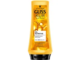 Gliss Kur Oil Nutritive Spuelung fuer strohiges Haar sofortige Kaemmbarkeit und Glanz