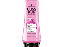 Gliss Kur Liquid Silk Spuelung fuer sproedes glanzloses Haar sofortige Kaemmbarkeit und Glanz