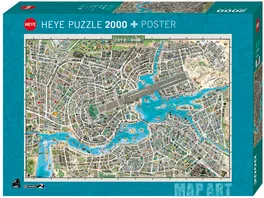 Heye 2000 Teile Puzzle City of Pop Map Art