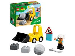 LEGO DUPLO 10930 Radlader Spielzeug Set mit Baufahrzeug ab 2 Jahren