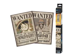 ONE PIECE 2er Set Chibi Poster Wanted Luffy Ace