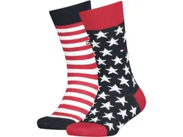 TOMMY HILFIGER Kinder Socken Stars And Stripes 2er Pack
