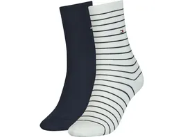 TOMMY HILFIGER Damen Socken Small Stripe 2er Pack