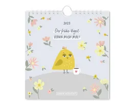 GRAFiK WERKSTATT Postkartenkalender 2023 Der fruehe Vogel