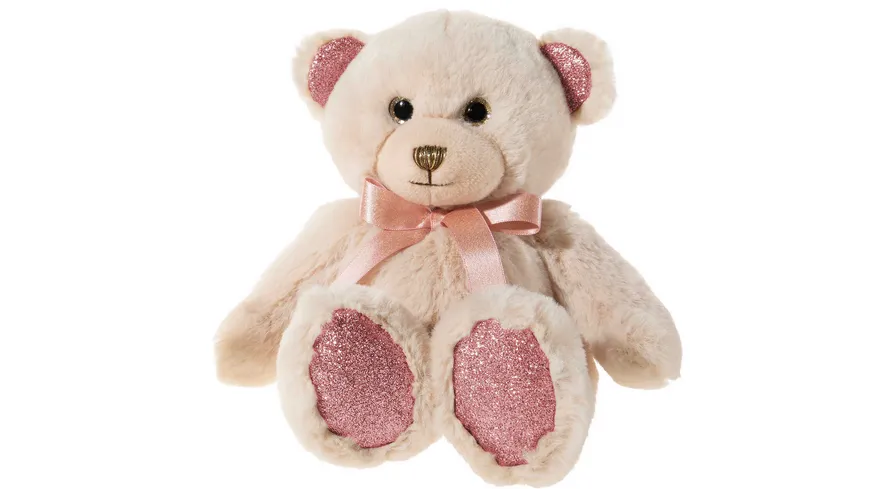 Heunec - Friends4ever - Pearlie Bär "Taupie" mit rosé Schleife Teddy 18cm