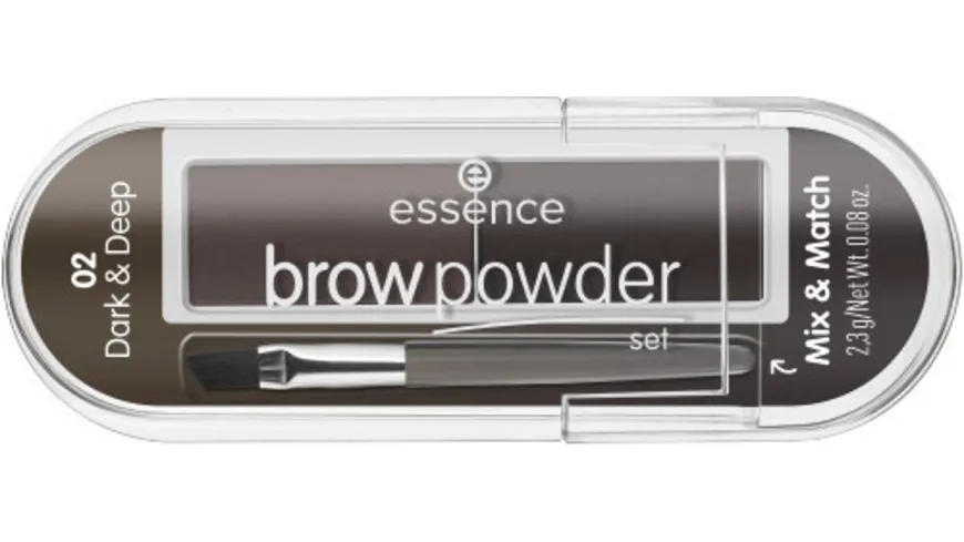 essence brow powder set 02 dark & deep