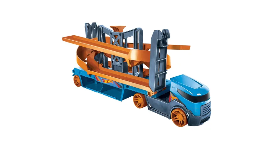 Hot Wheels Mega Action Transporter für 20 1:64 Spielzeugautos, inkl. 1 Spielauto